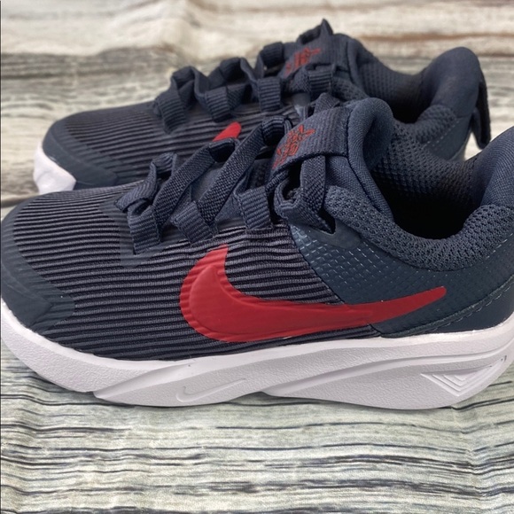 Nike Star Runner 4 NN TD Kids Sneakers | Size 7C | Black & Red - Picture 6 of 11